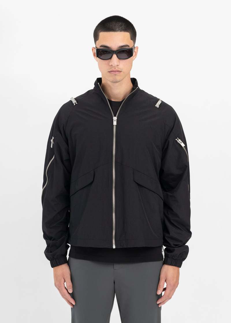 Heliot Emil Haze Windbreaker - Black | Garmentory