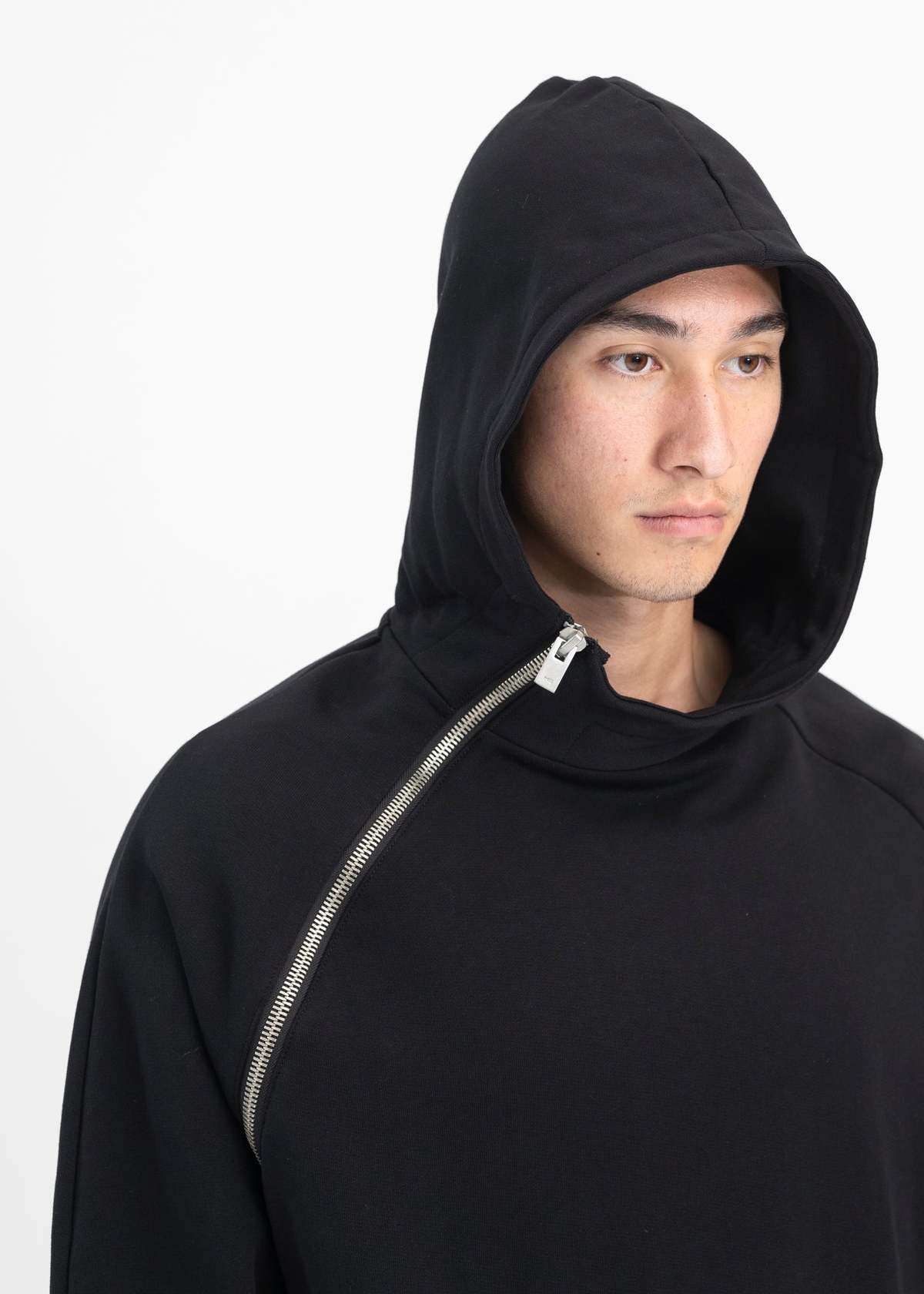 Heliot Emil Sequence Zip Hoodie - Black | Garmentory
