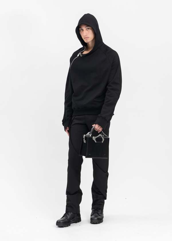 Heliot Emil Sequence Zip Hoodie - Black | Garmentory