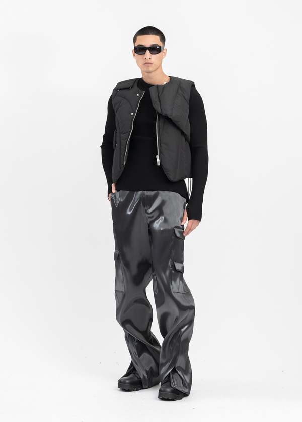 Heliot Emil Tied Zip Knit - Black | Garmentory
