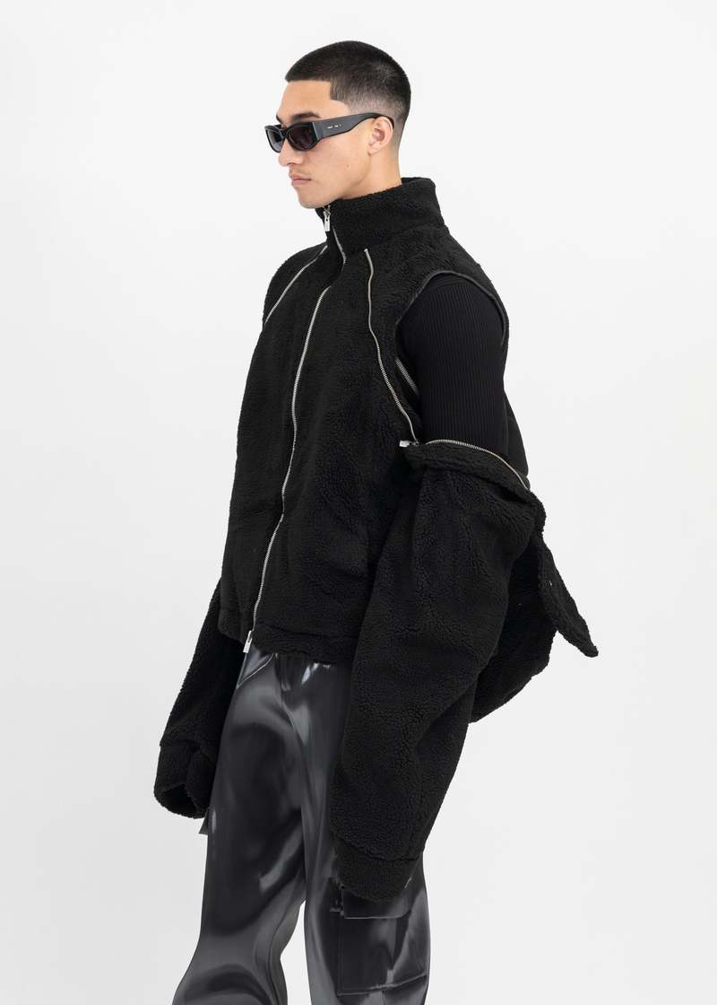 Heliot Emil Truss Fleece Jacket - Black | Garmentory