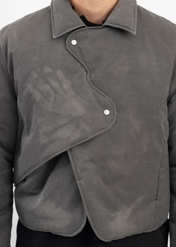 Heliot Emil Heat Reactive Concordance Puffed Shirt - Dark Grey