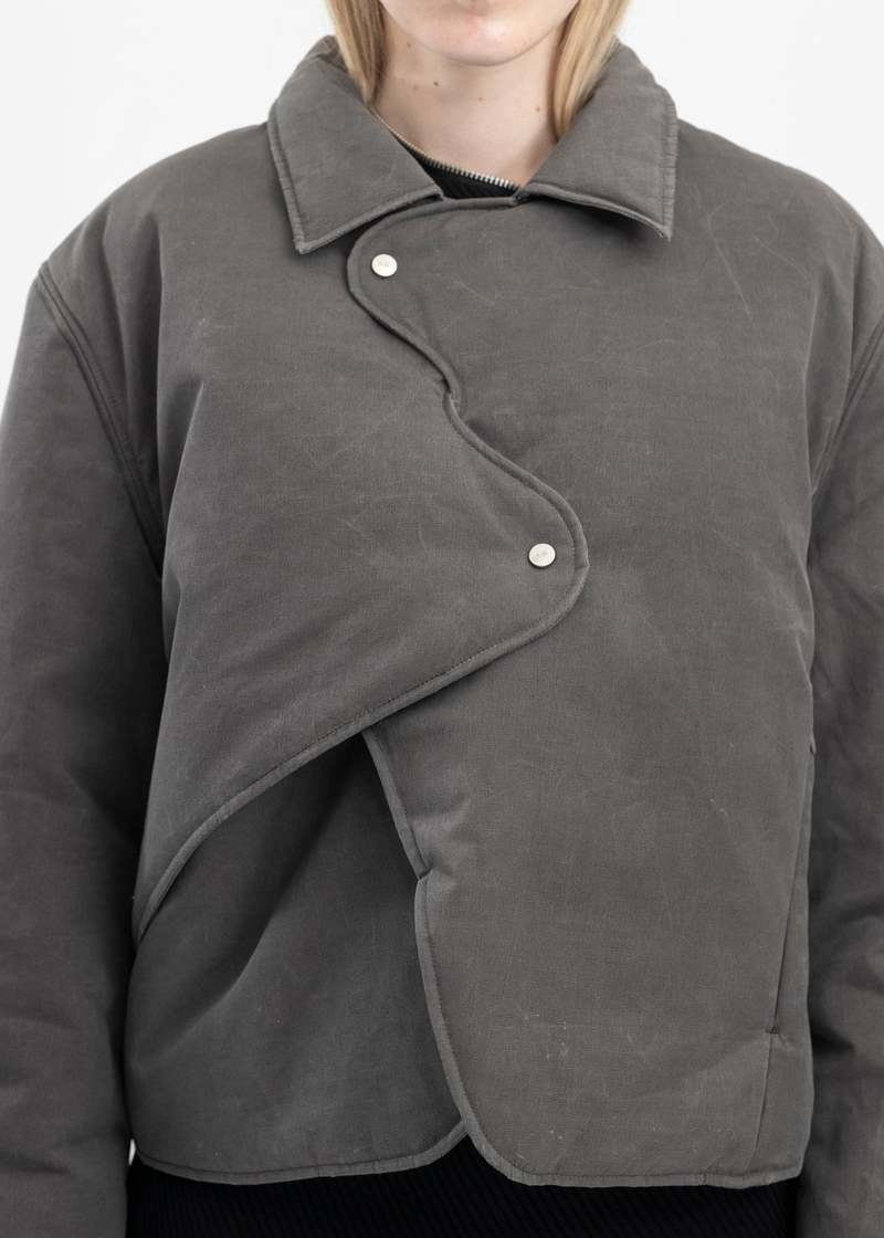 Heliot Emil Heat Reactive Concordance Puffed Shirt - Dark Grey