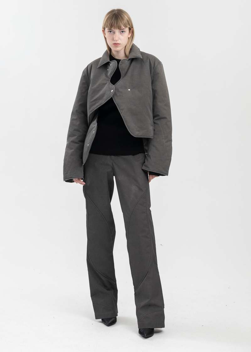 Heliot Emil Heat Reactive Concordance Puffed Shirt - Dark Grey