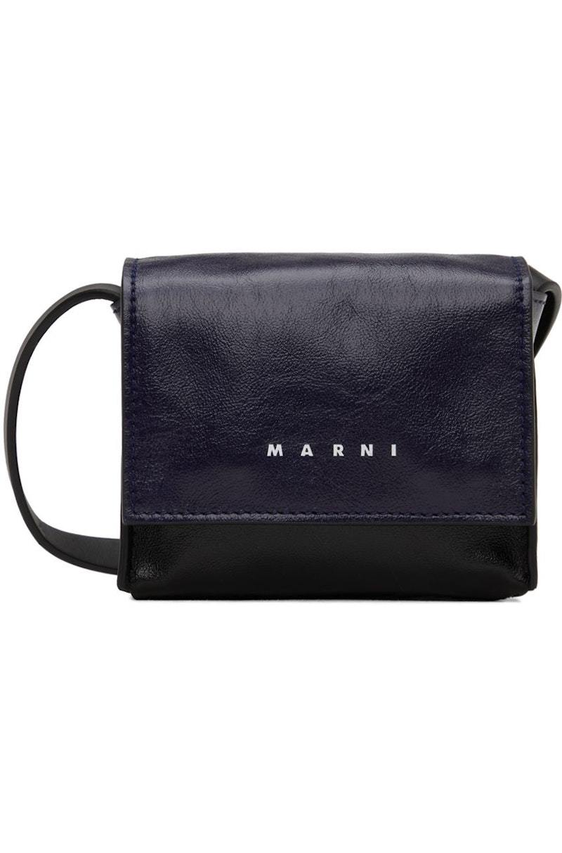 MARNI Crossbody Bag BLACK /BLUE