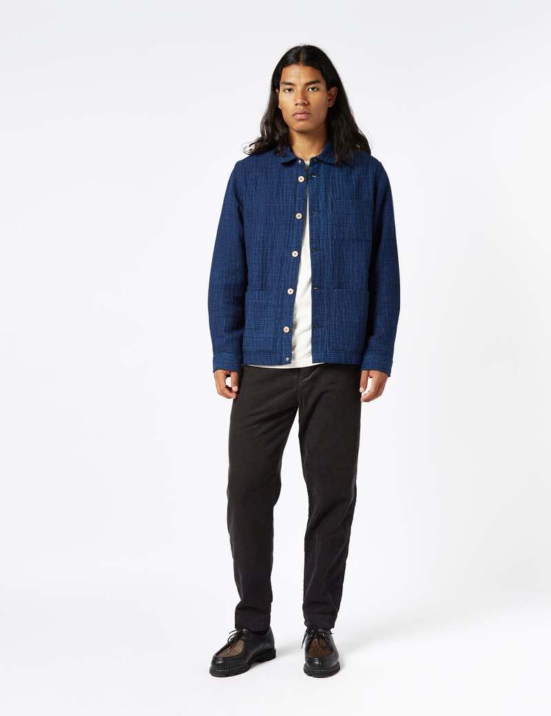 Folk Waffle Assembly Jacket - Indigo Blue | Garmentory
