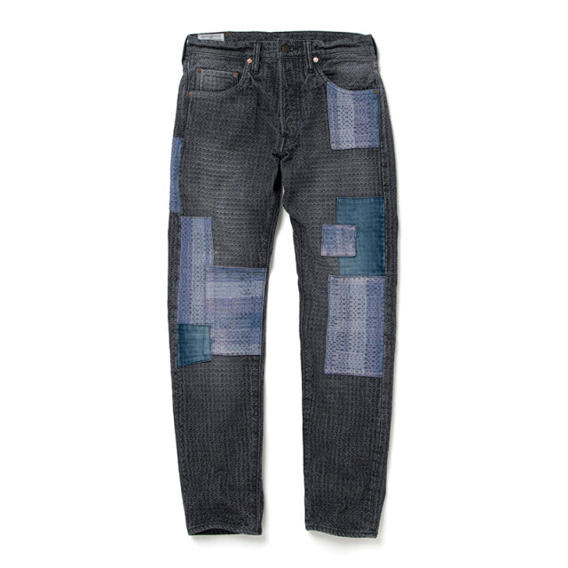 Studio D'Artisan D1855U Sashiko Boro Denim - Black | Garmentory