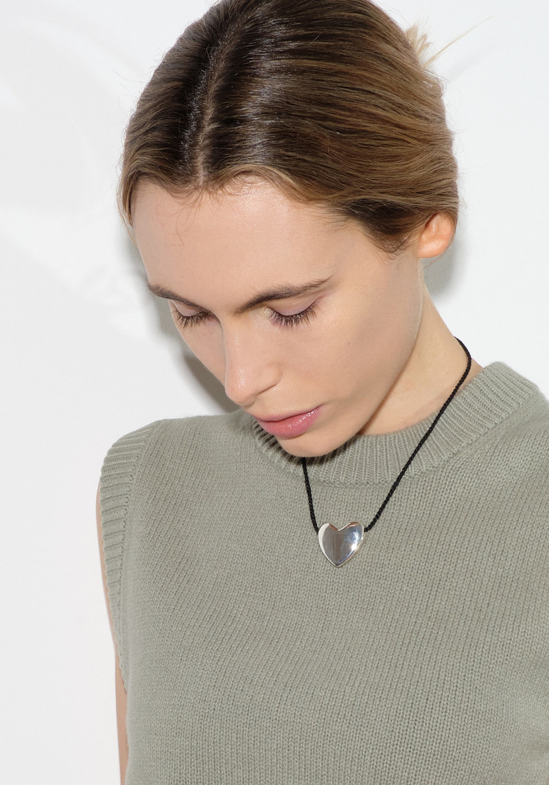 Annika Inez Heart Necklace - Silver | Garmentory