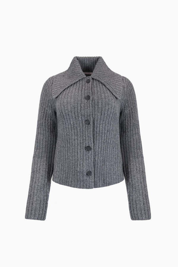 Sandy liang グレー　カーディガン Sandy Liang Gray Mulled Cardigan Sandy Liang