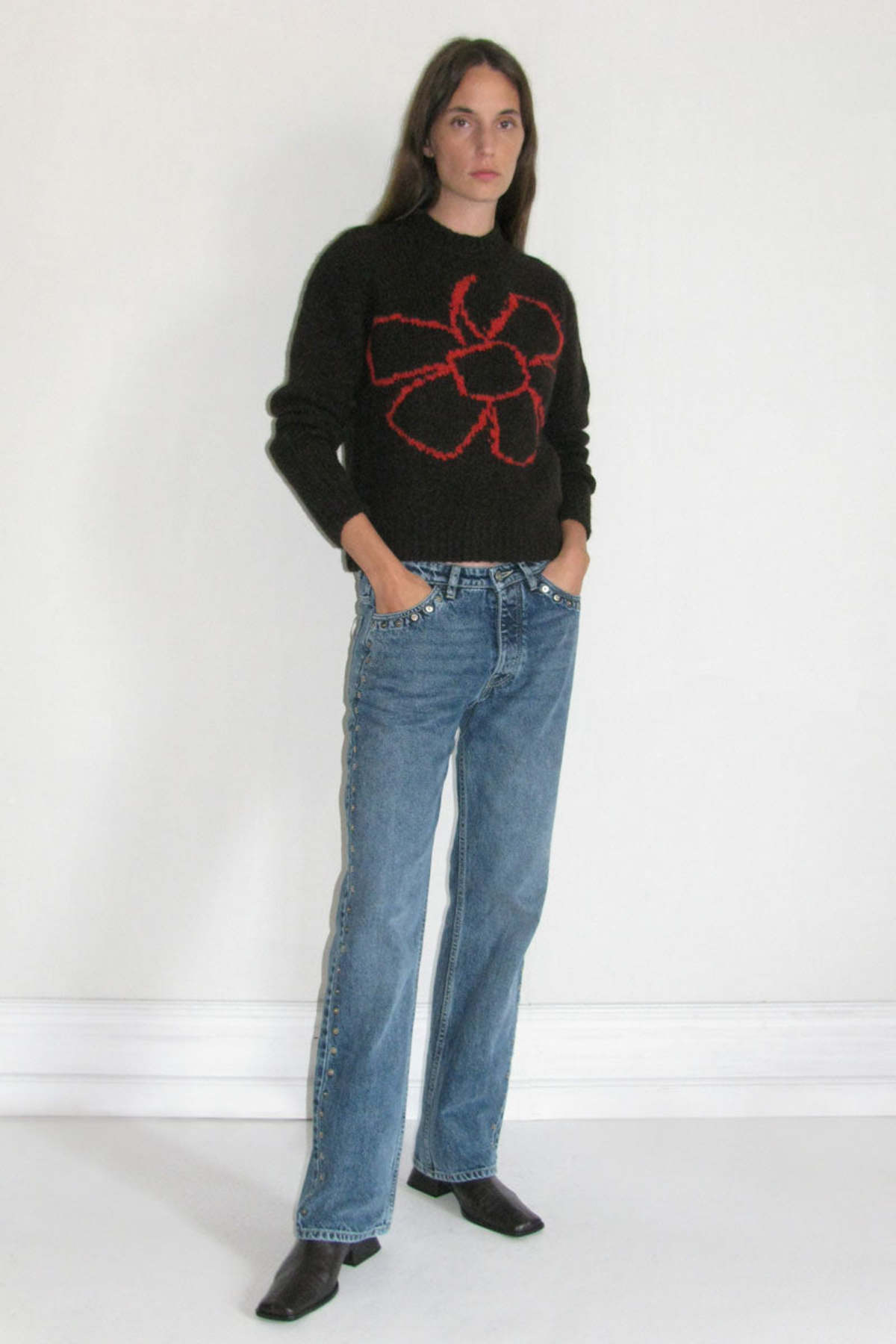 美品　Paloma wool フラワー　ニット　M SALE 20% OFF - Paloma Wool - Black Flower Hana Sweater – BONA DRAG
