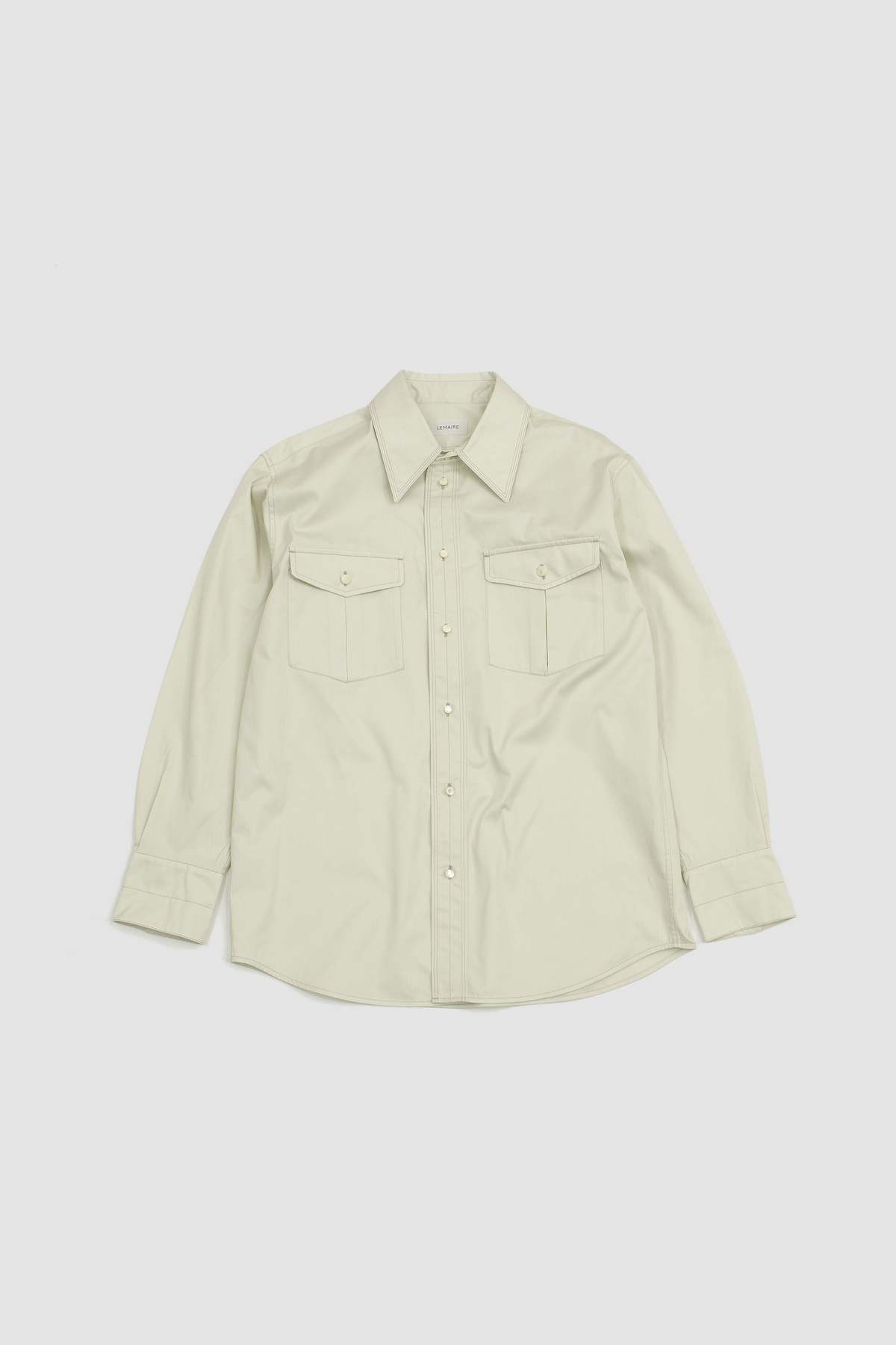 Lemaire Relaxed Western Shirt - Silver Birch | Garmentory