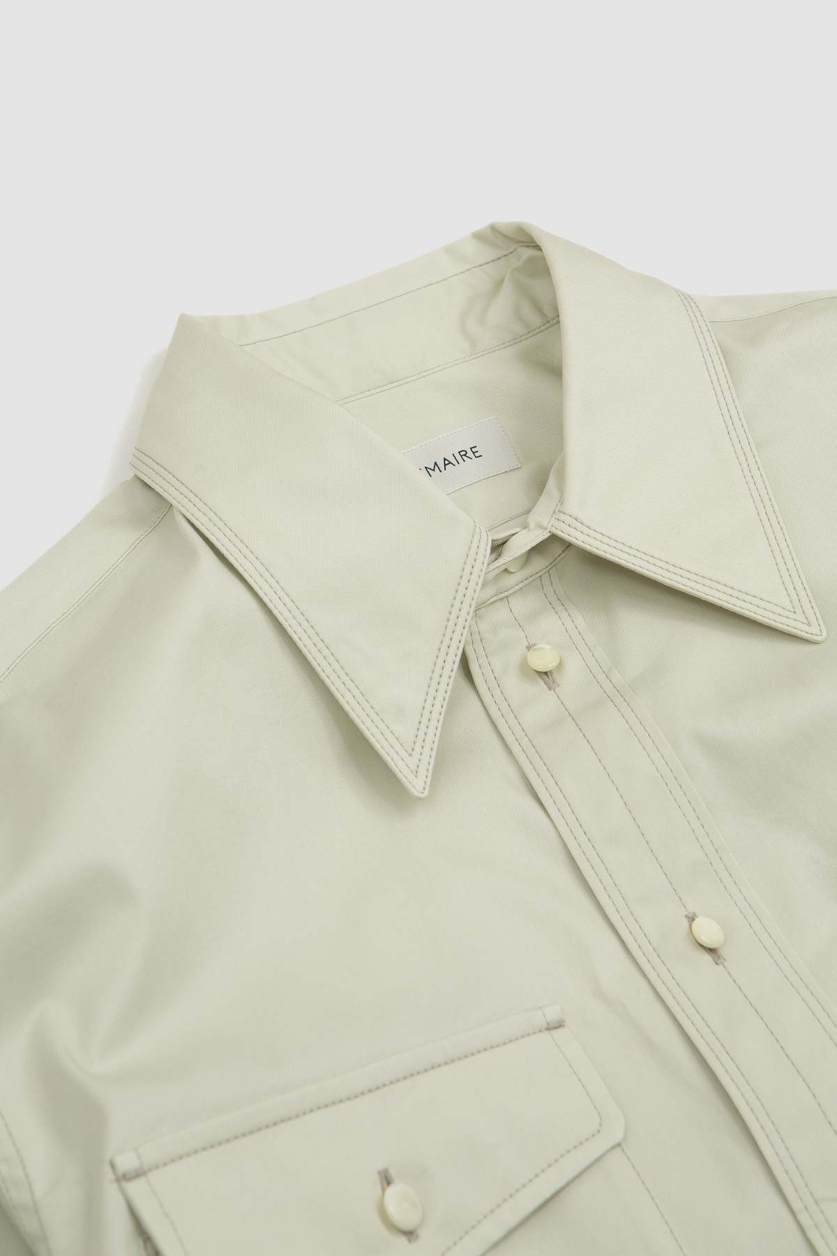 Lemaire Relaxed Western Shirt - Silver Birch | Garmentory