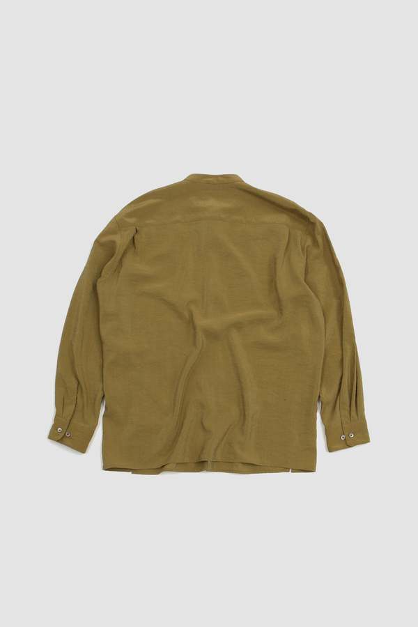 Lemaire Stand Collar Twisted Shirt - Pistachio | Garmentory
