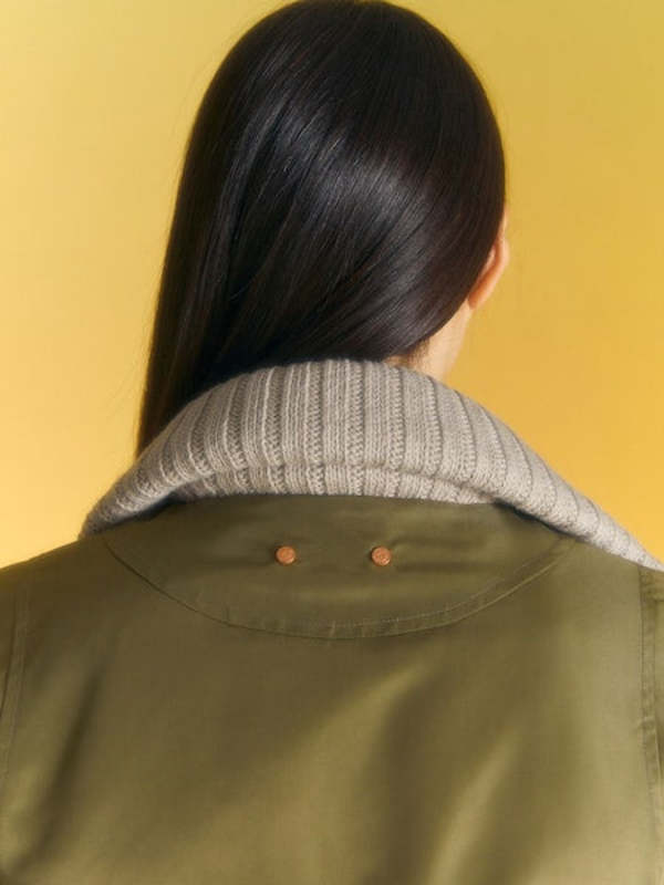 ANDERSSON BELL Leona Jacquard Knit Sleeve Bomber Jacket