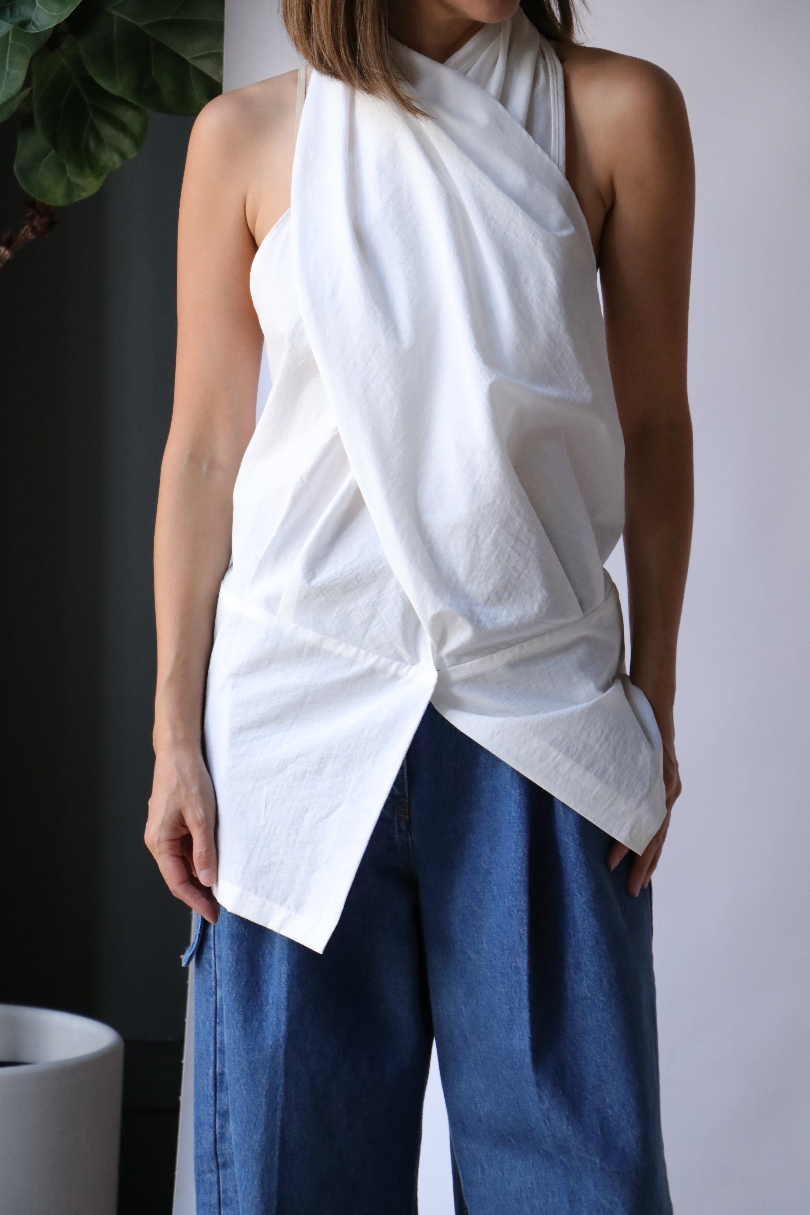 Christian Wijnants Tumbai Shawl Top - Off White | Garmentory