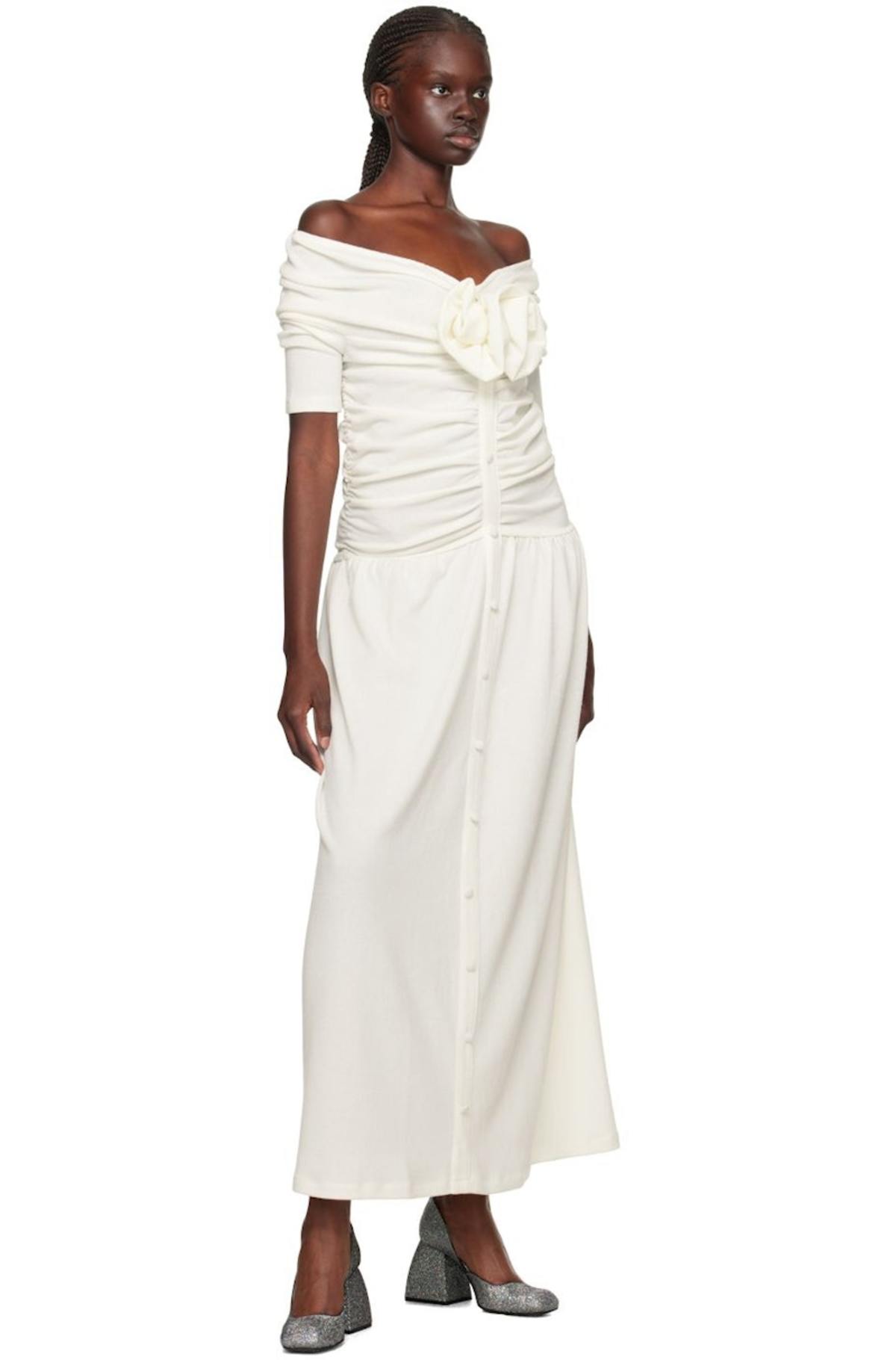 Tach Clothing OffWhite Adelena Maxi Dress Cream Garmentory