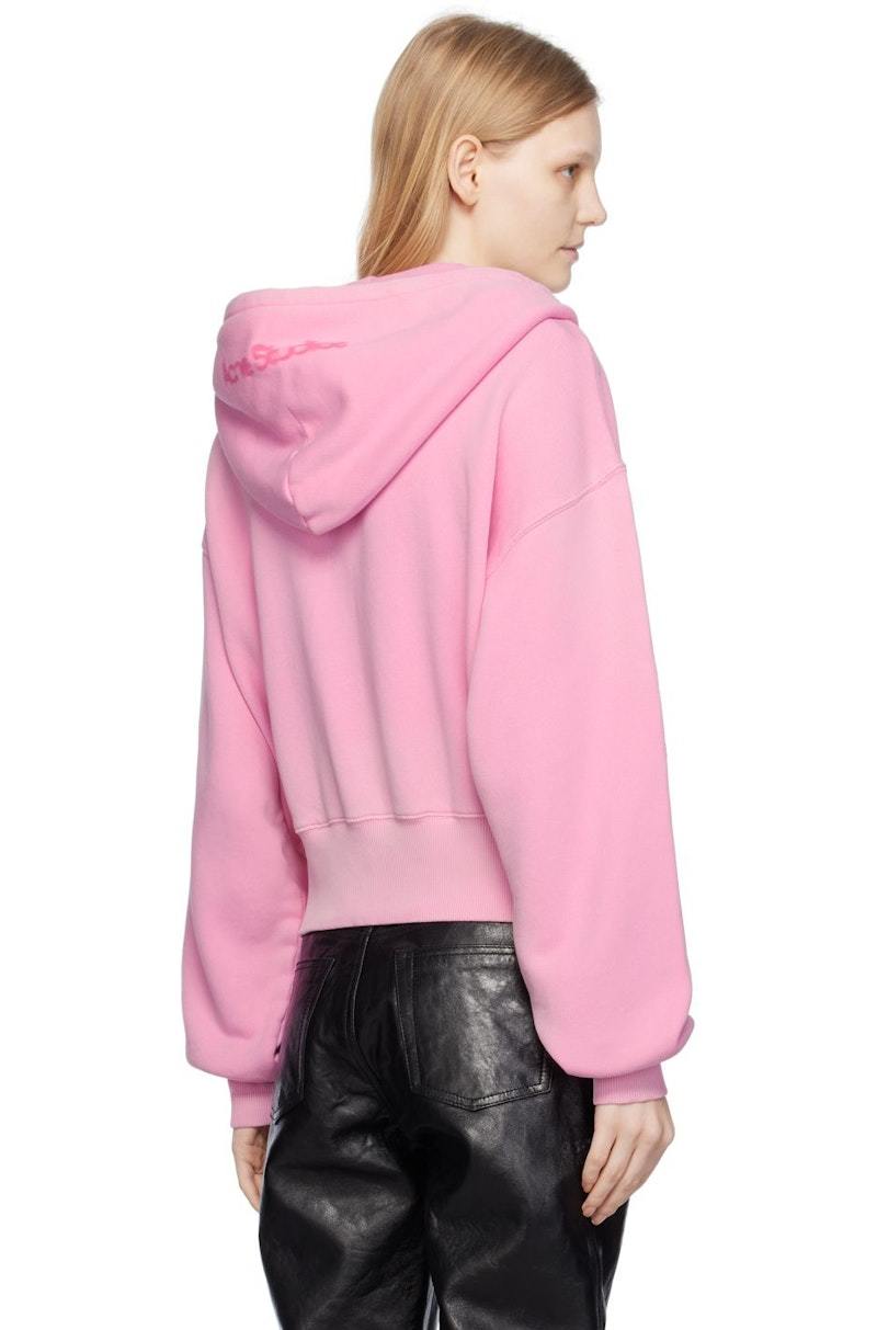 Acne Studios Pink Dyed Zippered Hoodie - Bubble Pink