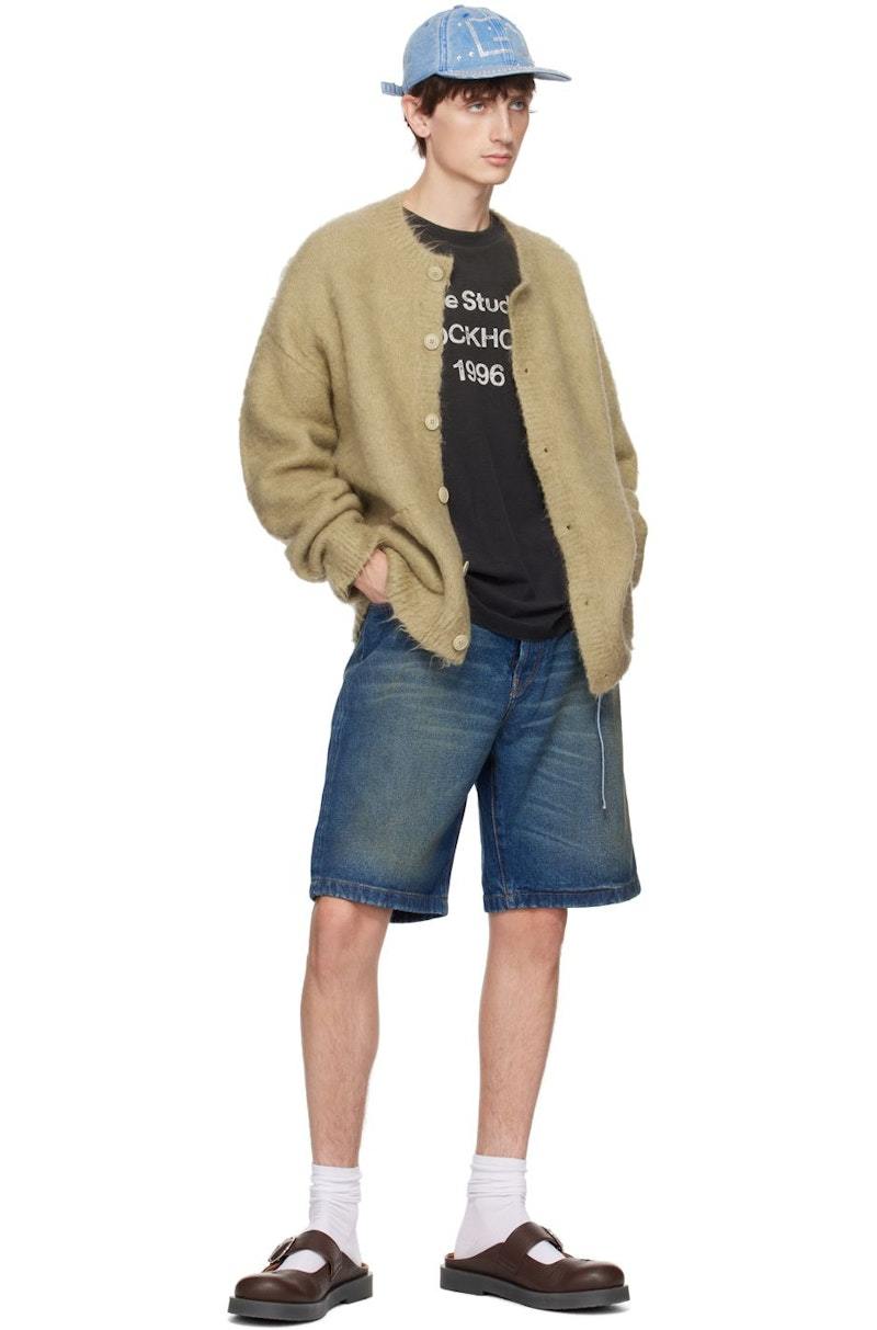 Acne Studios Belted Denim Shorts - Blue | Garmentory