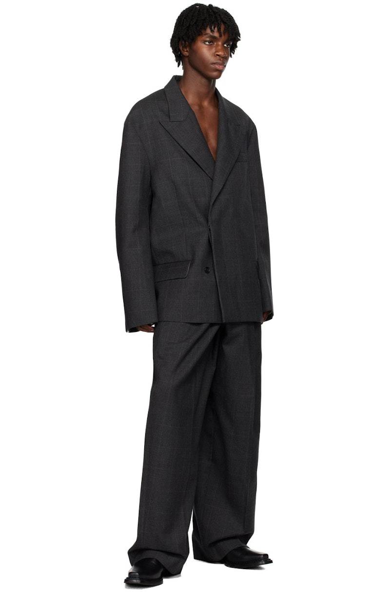 Acne Studios Wide Leg Trousers Gray Garmentory