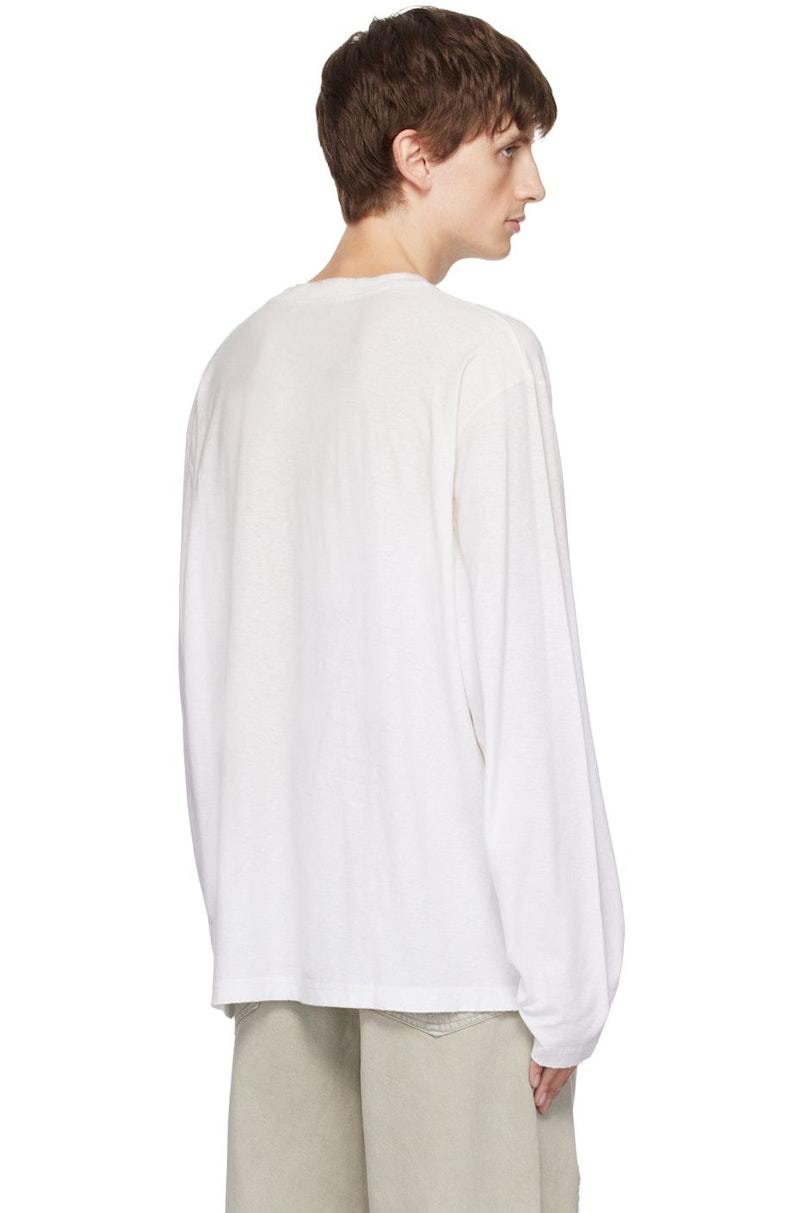 Acne Studios Distressed Long Sleeve T-Shirt - White | Garmentory