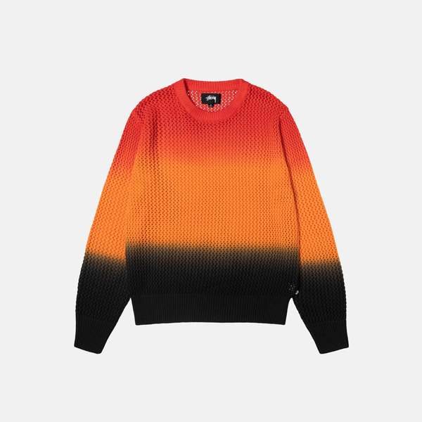 Stussy Pigment Dyed Loose Gauge Sweater - Lava | Garmentory