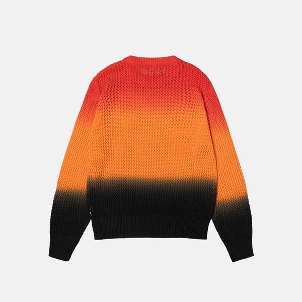 Stussy Pigment Dyed Loose Gauge Sweater - Lava | Garmentory