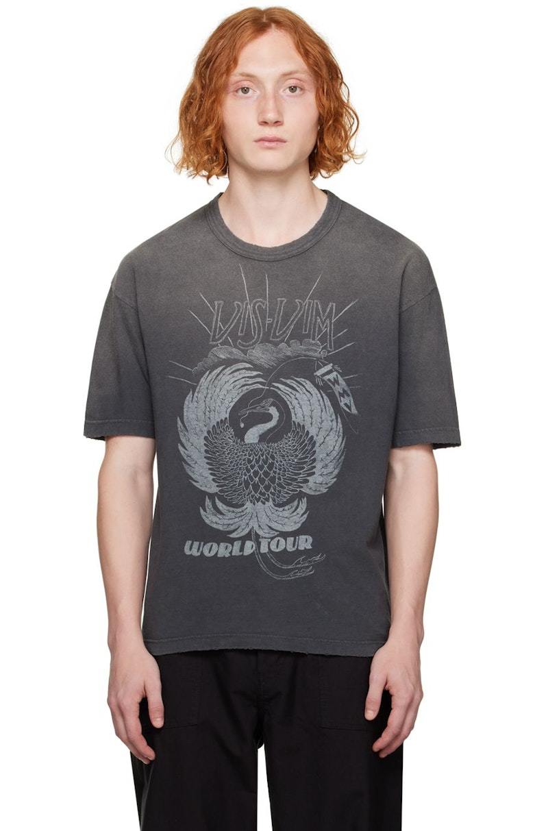 Visvim Gray Crash World Tour Jumbo T-Shirt - Black | Garmentory
