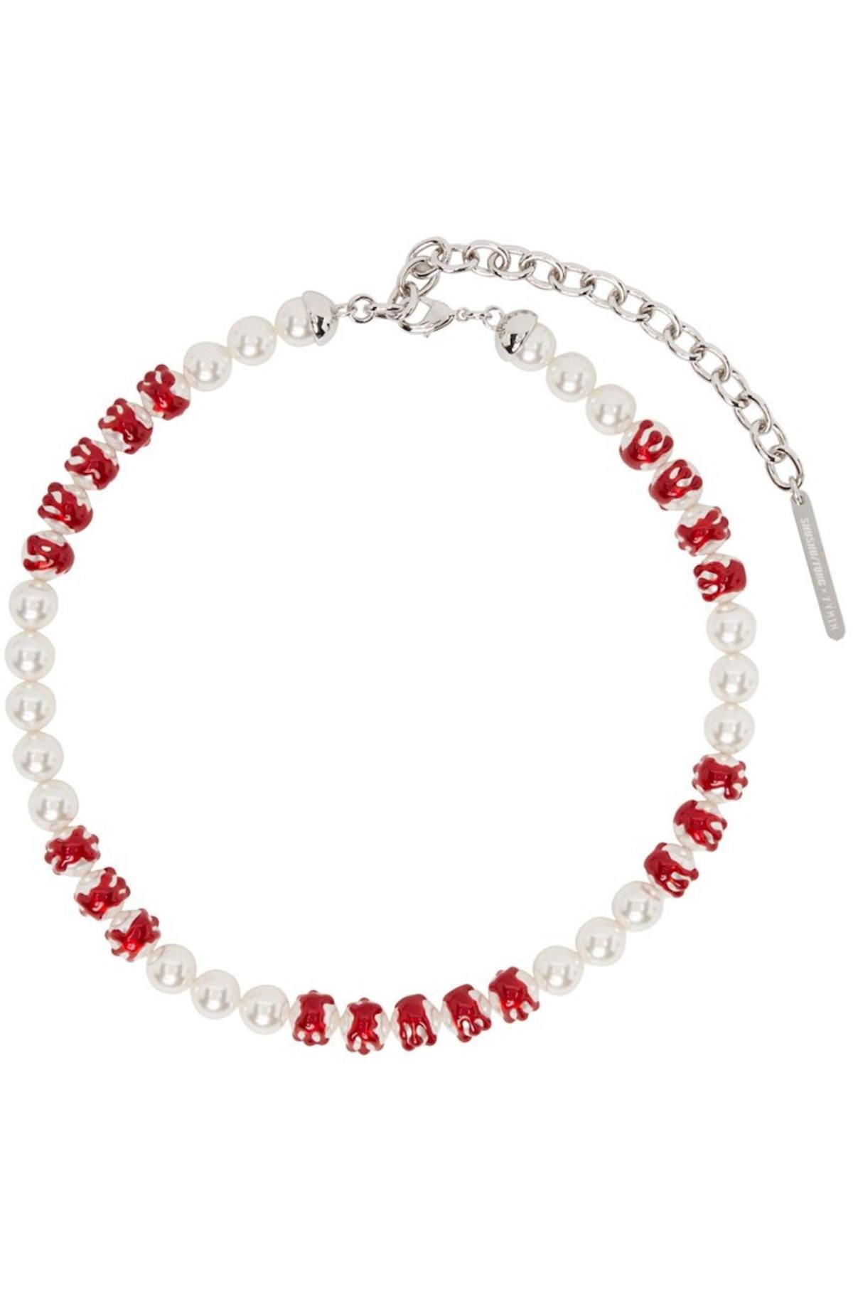 Shushu/Tong SSENSE Exclusive White & Red YVMIN Edition Blood Pearl
