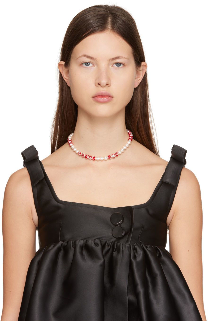 pearl necklace ssense jewellery