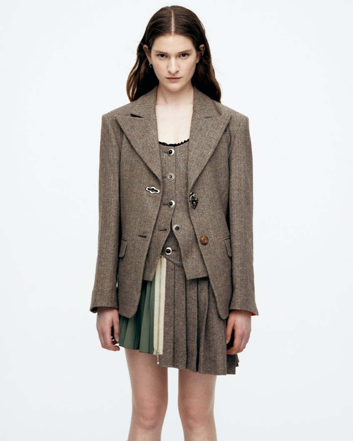 [ANDERSSON BELL]★MAGGIE RAW-CUT HERRINGBONE JACKET Andersson Bell | 앤더슨벨
