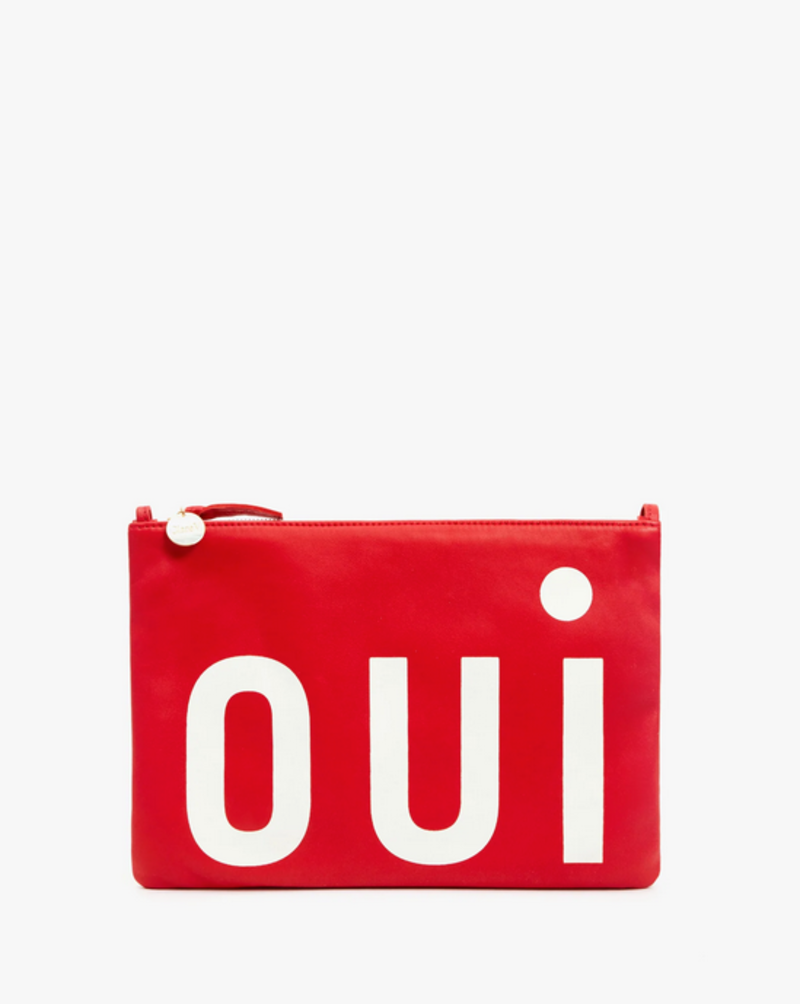 Clare V. Oui Clutch - Cherry/Cream Clare V. Oui Clutch - Cherry/Cream