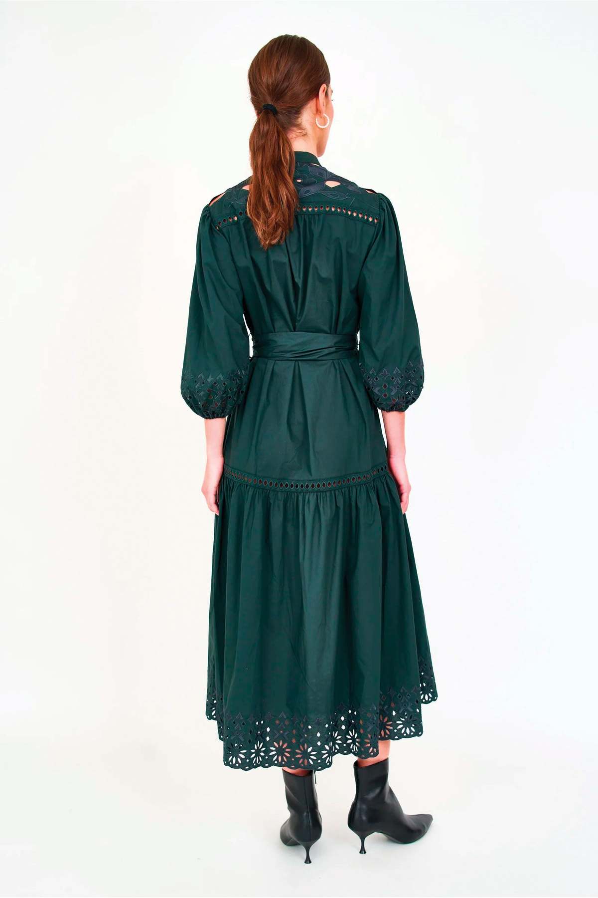 knee length dresses for ladies Christy Denim Midi Dress