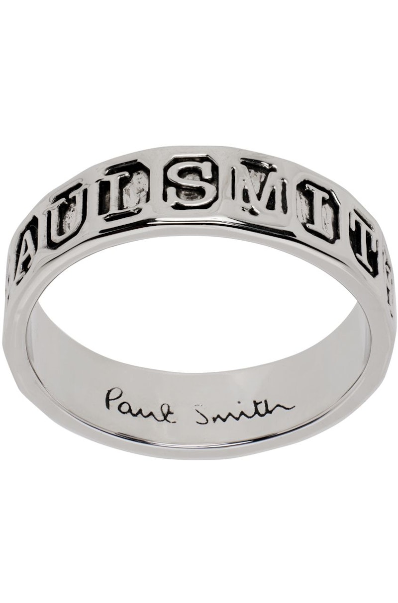 （10年代）-Paul Smith- solid silver ring Paul-Smith-Silver-Stamp-Ring-