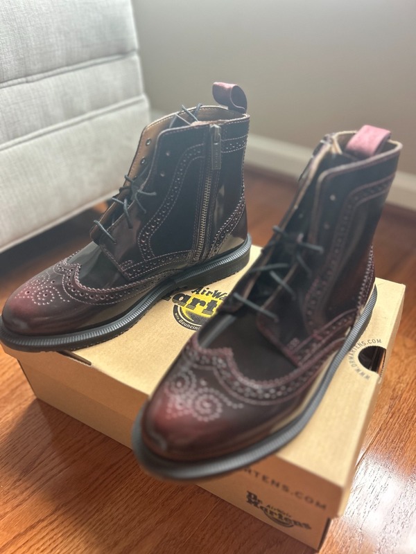 Doc martens best sale delphine cherry