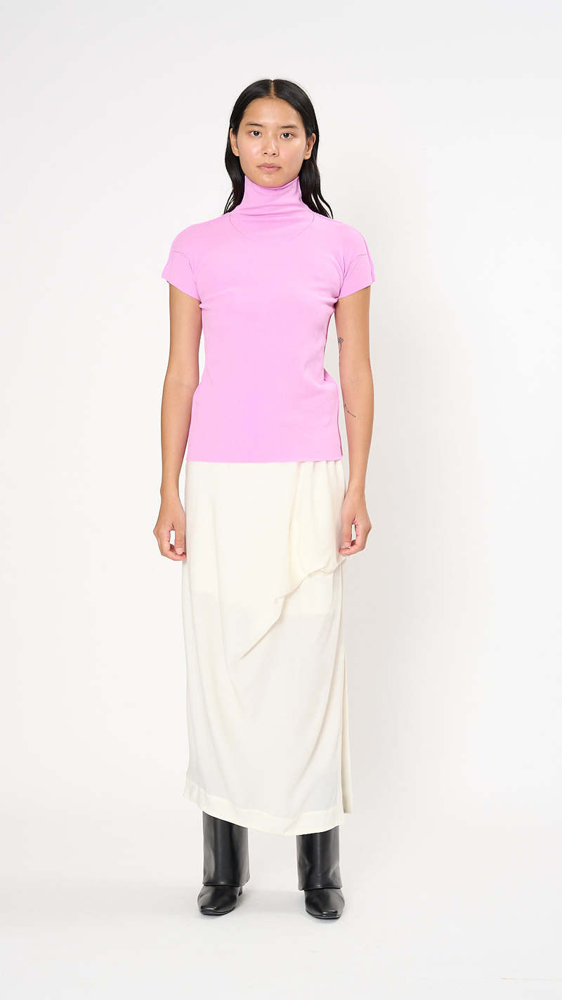ISSEY MIYAKE 半袖カットソー ピンク Issey Miyake Cotton Baguette 36 Top - Pink | Garmentory