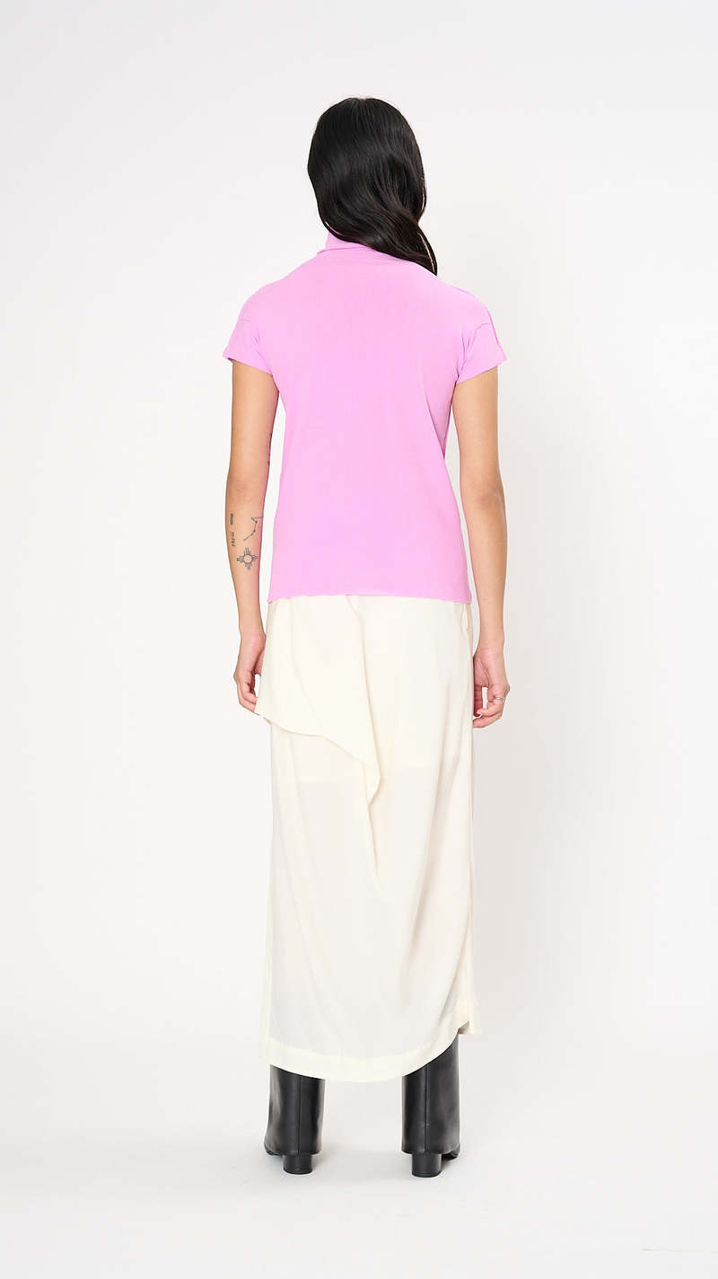 ISSEY MIYAKE 半袖カットソー ピンク Issey Miyake Cotton Baguette 36 Top - Pink | Garmentory