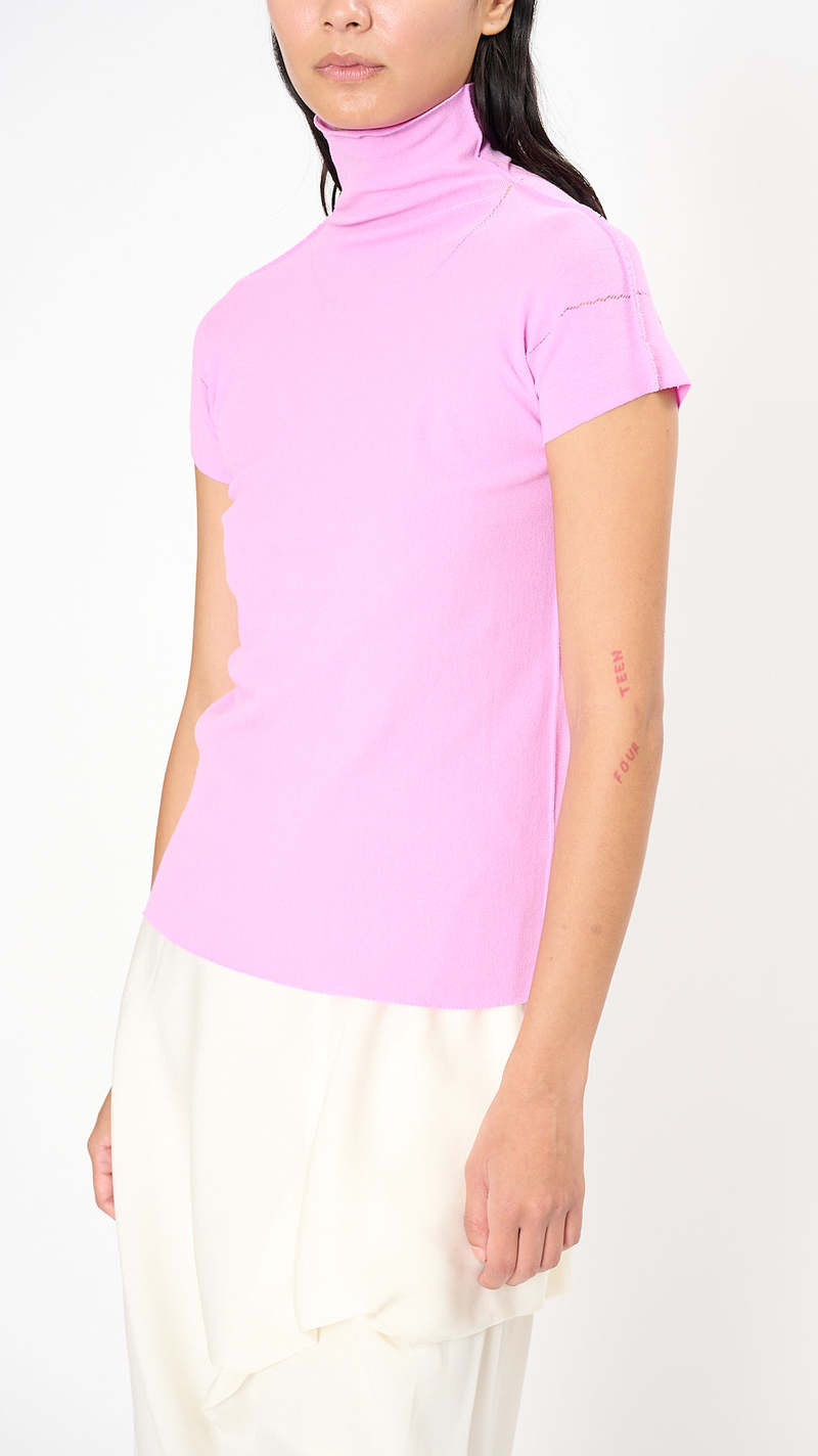 ISSEY MIYAKE 半袖カットソー ピンク Issey Miyake Cotton Baguette 36 Top - Pink | Garmentory