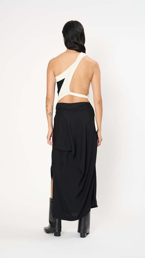 Issey Miyake Square Scheme 2 One Shoulder Top - Black | Garmentory