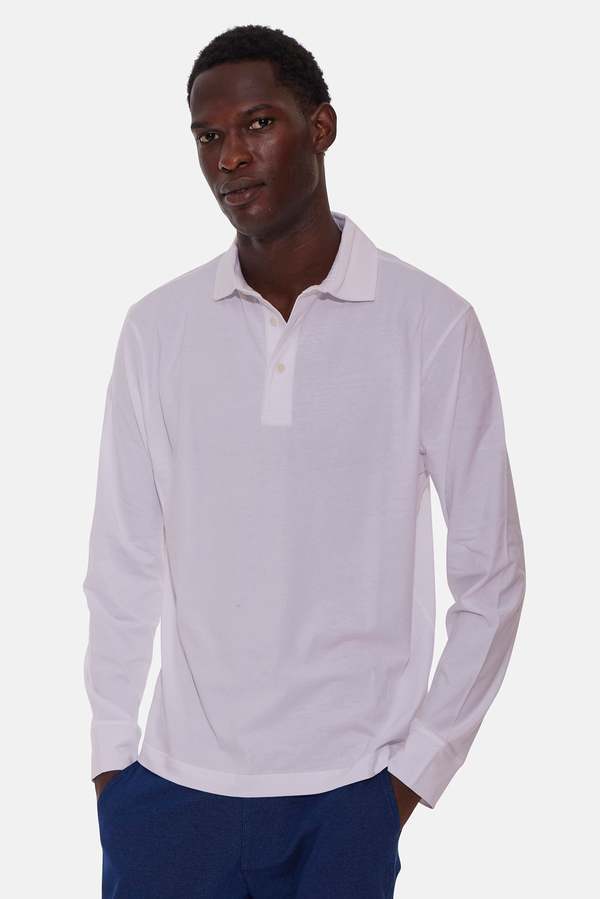 fitted lace wedding dress Ekko Long Sleeve Blank Polo Dress Shirt 280 GSM 3pk Variety (Black, White, Shadow) / XL main image 0