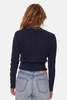 Blue&Cream Satya Cable Cropped Cardigan - Navy - Thumbnail 3