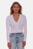 Blue&Cream Satya Cable Cropped Cardigan - White - Thumbnail 1