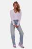Blue&Cream Satya Cable Cropped Cardigan - White - Thumbnail 6