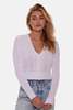 Blue&Cream Satya Cable Cropped Cardigan - White - Thumbnail 7