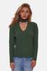 Blue&Cream Taylor Cashmere Choker V Neck Sweater - Coastal Range - Thumbnail 1