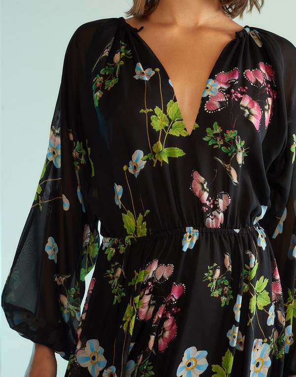 messina silk dress Silk Dress Stretto di Messina Print in Blue for Women
