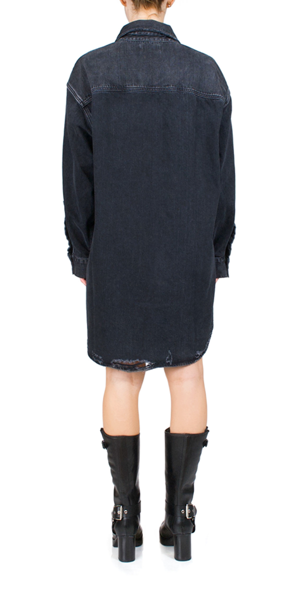 AGOLDE Mazie Denim Shirt Dress - Disappear
