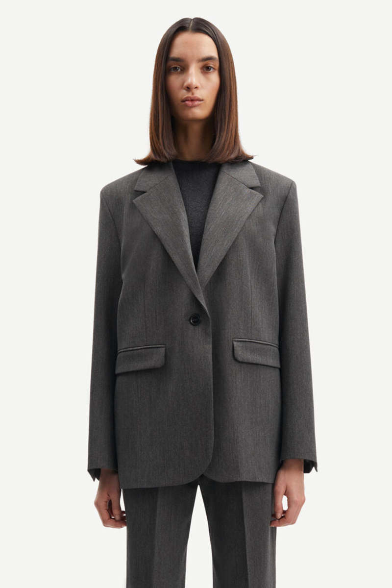 ボトムスその他 The Andamane Single-Breasted Blazer In Grey Melange Samsøe & Samsøe Haven Oversized Blazer - Dark Grey Melange