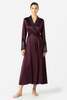 NK IMODE Arden Lush Shawl-collar Long Silk Robe - Aubergine - Thumbnail 1