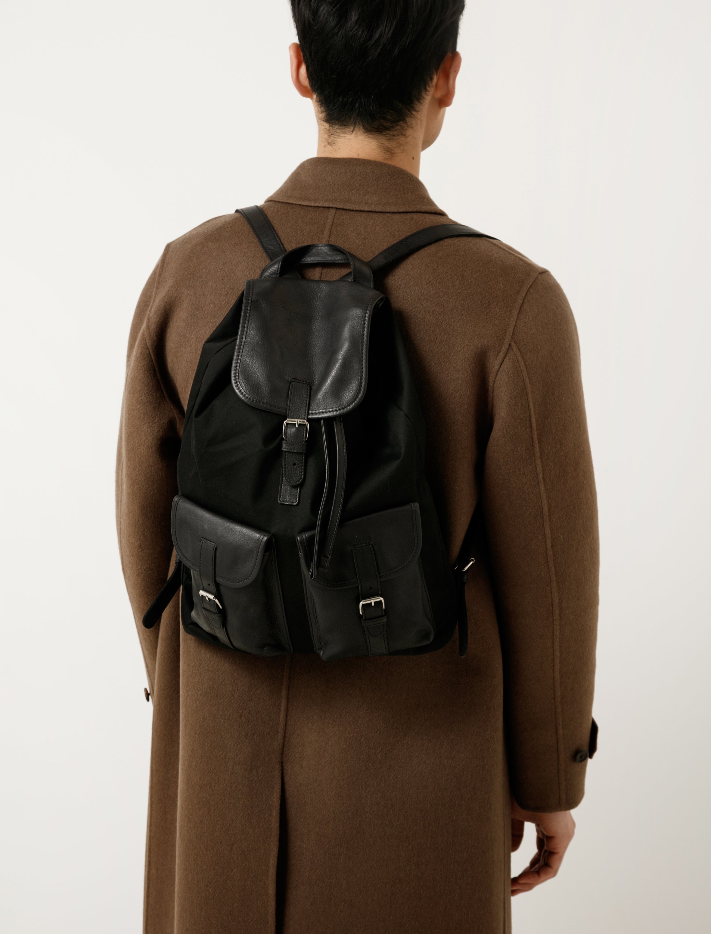 Vintage Issac Black Leather Large Backpack Isaac Backpack – The House of Rose (THOR) main image 4