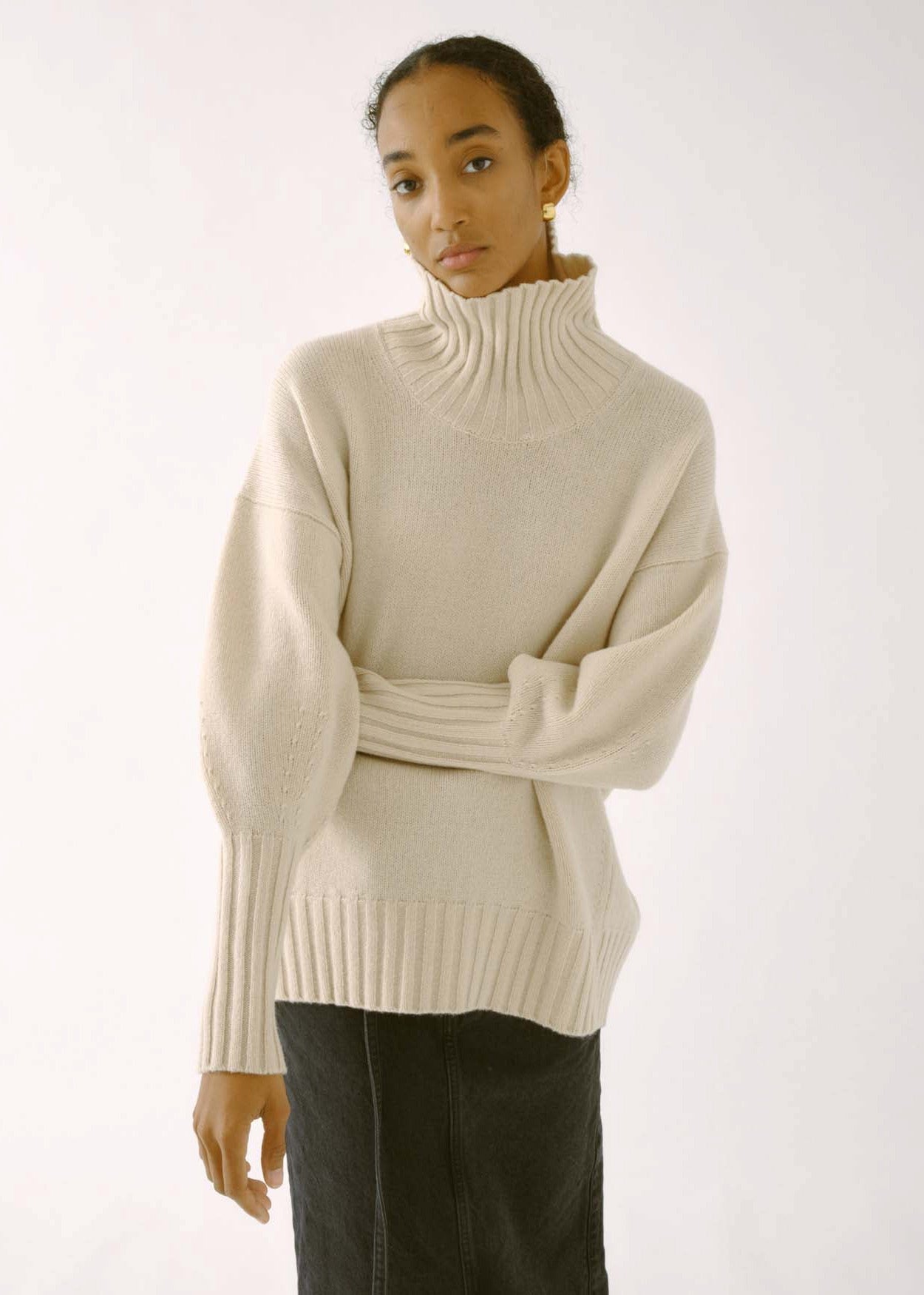 BHIGH COLLAR SWEATER SAYAKA DAVIS 